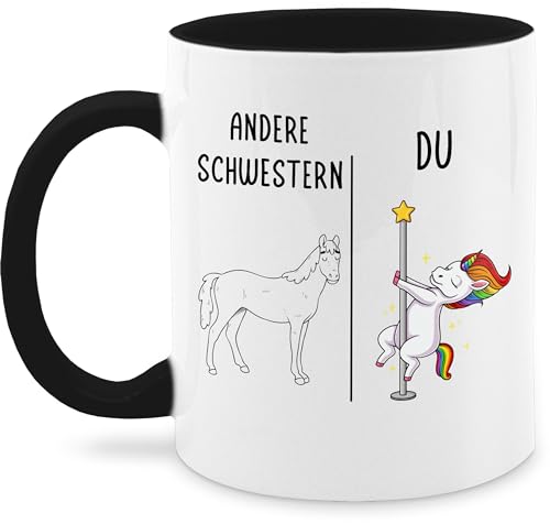 Tasse Tassen 325ml - Andere Schwestern Dabbing Einhorn | Schwester Geschenk | Schwesterherz | Geschenk Schwester Geburtstag | Geschenk Schwester Weihnachten | Beste Schwester Geschenk - 325 ml von Shirtracer