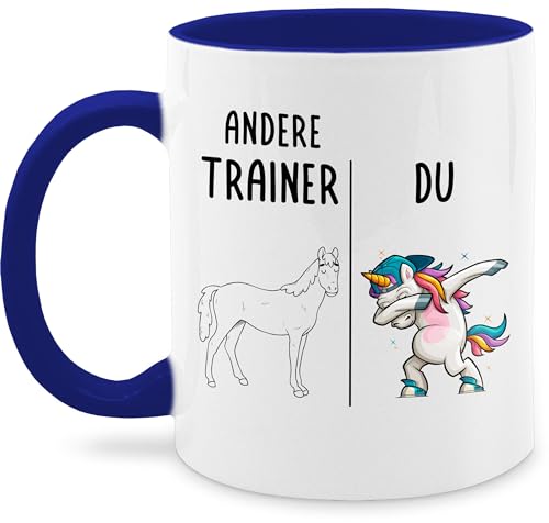 Tasse Tassen 325ml - Andere Trainer Dabbing Einhorn Geschenk Bester Trainer Geschenkideen Handballtrainer Geschenke Fußballtrainer I - 325 ml - Dunkelblau - trainer-tasse für fitnesstrainer coach von Shirtracer