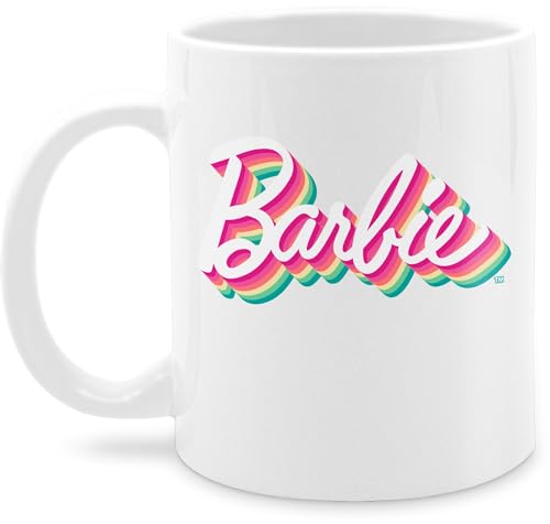 Tasse Tassen 325ml - Barbie Schriftzug Logo - 325 ml - Weiß - kaffeetasse teetasse glühweintassen von Shirtracer