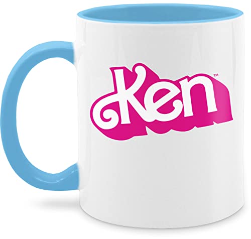 Tasse Tassen 325ml - Barbie - Ken Logo - 325 ml - Hellblau - kaffeetasse nur noch eine pflanze kindertasse mug q9061 teetasse kakao kaffee von Shirtracer