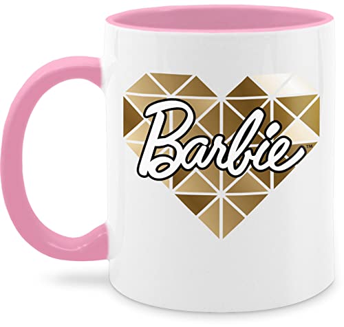 Tasse Tassen 325ml - Barbie - Logo Variation Herz - 325 ml - Rosa - teetasse teetassen kaffeetasse nur noch eine pflanze von Shirtracer