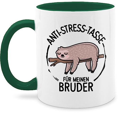 Tasse Tassen 325ml - Anti-Stress-Tasse für meinen Bruder - 325 ml - Petrolgrün - brüder geschenk geschenke zu weihnachten geschenkidee den geburtstag bester fuer personalisierte besten seinen von Shirtracer