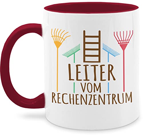 Tasse Tassen 325ml - Deko Hobby Geschenk - Leiter vom Rechenzentrum dunkel - 325 ml - Bordeauxrot - gärtner kaffeetasse gartenfreund gärtnern nur noch eine pflanze gartenliebhaber garten teetasse von Shirtracer