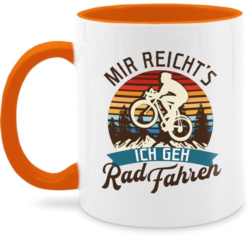 Tasse Tassen 325ml - Deko Hobby - Mir reicht's ich geh Rad fahren - Mountainbike Geschenk Fahrrad - 325 ml - Orange - geschenke für fahrradbegeisterte räder kaffeetasse vintage kaffeebecher von Shirtracer