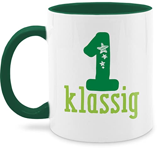 Tasse Tassen 325ml - Einschulung Geschenk Schulanfang - 1. klassig 1. Klasse - 325 ml - Petrolgrün - 1.klasse geschenke schulkind 2024 start schule produkte zur alles kinder gastgeschenke von Shirtracer