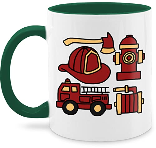 Tasse Tassen 325ml - Viele Feuerwehr Motive - 325 ml - Petrolgrün - feuerwehrtasse feuerwehrgeschenkartikel feuerwehrmann freiwillige von Shirtracer