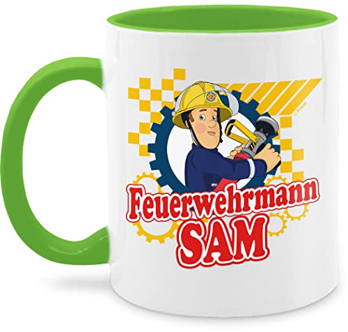 Tasse Tassen 325ml - Feuerwehrmann Sam - 325 ml - Hellgrün - feuerwehr kinder feuerwerhman kindertasse feuerwhrmann schokotasse feuetwehrmann kaffeetasse feuwehrman q9061 fwuerwehrmann der von Shirtracer