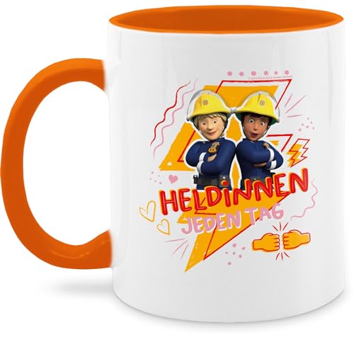 Tasse Tassen 325ml - Feuerwehrmann Sam - Heldinnen jeden Tag - Penny & Ellie - 325 ml - Orange - feuerwehr kinder feuerwerhman feuerwhrmann feuetwehrmann feuwehrman fwuerwehrmann der feierwehrmann von Shirtracer