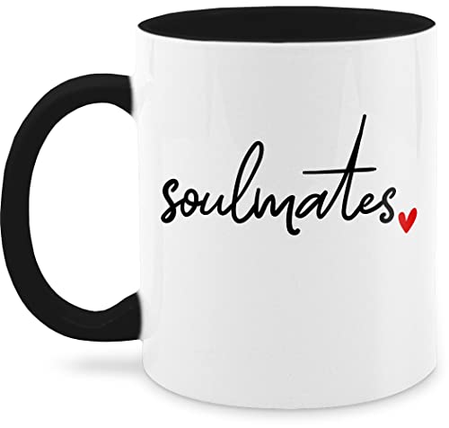 Tasse Tassen 325ml - Freund - Soulmates - Seelenverwandte - 325 ml - Schwarz - valentinstag nur noch eine pflanze teetasse partner freunde soulmate kaffeetassen geschenk für bester geschenke ihn von Shirtracer