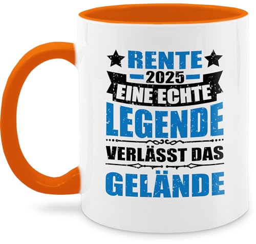 Tasse Tassen 325ml - Rentner - Rente 2025 eine echte Legende verlässt das Gelände - 325 ml - Orange - geschenke zum ruhestand männer geschenk für renteneintritt retirement 2023 kaffeetasse von Shirtracer