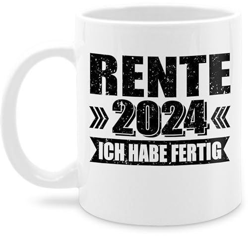 Tasse Tassen 325ml - Geschenk Rentner - Rente 2024 ich habe fertig - 325 ml - Weiß - 2022 geschenktassen rentnerin rentenbeginn kollege teetasse ruhestandsgeschenk fuer frauen renteneintritt von Shirtracer