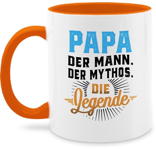 Tasse Tassen 325ml - Geschenk zum Vatertag - Papa Mann. Mythos. Legende - schwarz/blau - 325 ml - Orange - vatertagstasse vatertagsgeschenk der mann der mythos die vatertagtasse männertag von Shirtracer