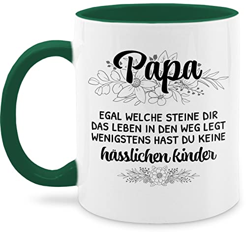 Tasse Tassen 325ml - zum Vatertag - Papa hässlichen Kinder - Lustige Geschenkidee Papi Geschenk Witzig - 325 ml - Petrolgrün - ojca dad vstertag herrentag vater papas fathers day fater tag paps von Shirtracer