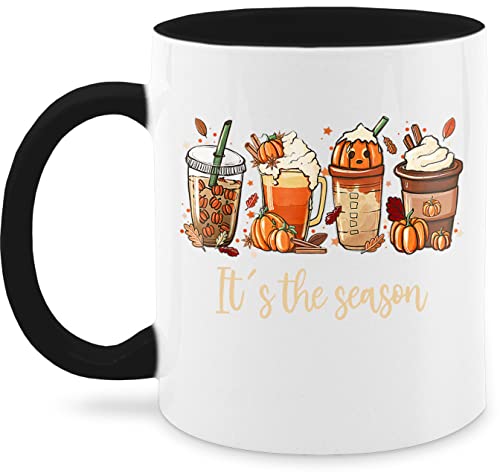 Tasse Tassen 325ml - Halloween - It's the Season - Herbst Blätter Kürbis Heißgetränke Gewürze - 325 ml - Schwarz - nur noch eine pflanze und gruselig haloween outfits helloween gruselige von Shirtracer