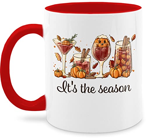 Tasse Tassen 325ml - Halloween - It's the Season - Kürbis Gläser Punsch - dunkel - 325 ml - Rot - haloween outfits helloween hellowee gruselig gruselige gruseliges happy von Shirtracer