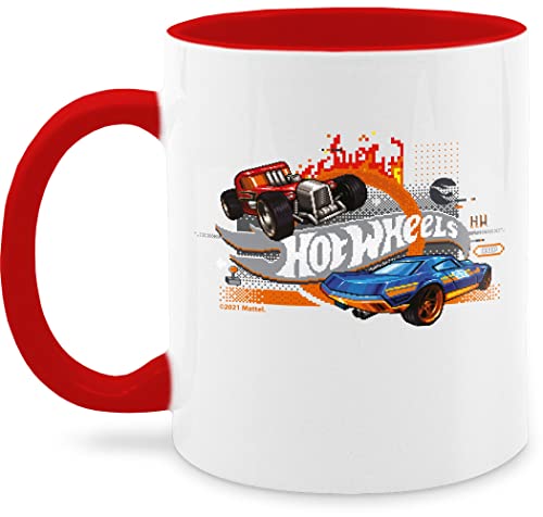 Tasse Tassen 325ml - Hot Wheels - 8-Bit Logo - 325 ml - Rot - kaffeetasse von Shirtracer