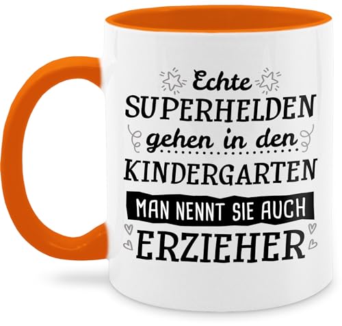 Tasse Tassen 325ml - Job & Beruf Geschenk - Echte Superhelden gehen in den Kindergarten - Erzieher - 325 ml - Orange - erzieherin sprüche arbeit supahelden kaffeetasse Tasse Tassen 325ml - Job & Beruf Geschenk - Echte Superhelden gehen in den Kindergarten - Erzieher - 325 ml - Orange - erzieherin sprüche arbeit supahelden kaffeetasse von Shirtracer