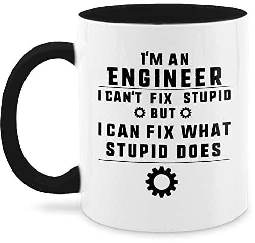 Tasse Tassen 325ml - Job & Beruf Geschenk - Im an Engineer i cant fix stupid but i can fix what stupid does - 325 ml - Schwarz - nur noch eine pflanze kaffeetasse Tasse Tassen 325ml - Job & Beruf Geschenk - Im an Engineer i cant fix stupid but i can fix what stupid does - 325 ml - Schwarz - nur noch eine pflanze kaffeetasse von Shirtracer