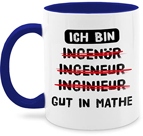 Tasse Tassen 325ml - Job & Beruf Geschenk Tasse - Ich bin gut in Mathe I Ingenieur Geschenk Mathematiker - 325 ml - Dunkelblau - nur noch eine pflanze maschinenbau für ingenieure kaffee - Q9061 von Shirtracer