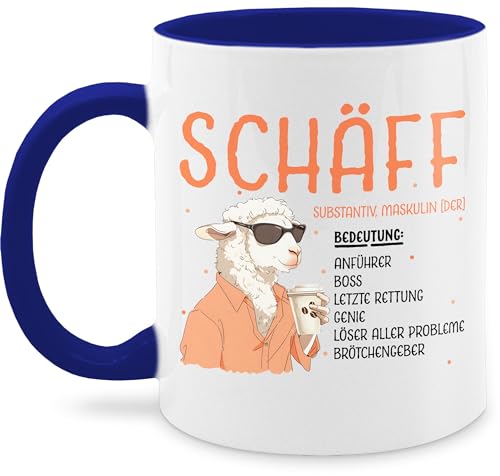 Tasse Tassen 325ml - Job & Beruf - Schäff - Geschenk Chef Leiter Vorgesetzter Anführer Lustig Witzig Weihnachten - 325 ml - Dunkelblau - geschenke fuer chefs sprüche arbeit für kaffeetasse von Shirtracer
