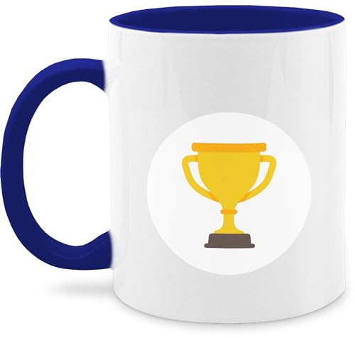 Tasse Tassen 325ml - Karneval & Fasching - Glücksbär Pokal Pokale Sieger Gewinner Geschenke Fussballpokal - 325 ml - Dunkelblau - witzige faschings kölsche 2023 fasching+verkleidung von Shirtracer