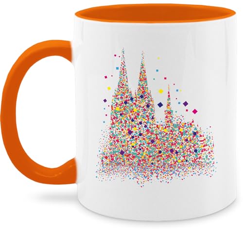 Tasse Tassen 325ml - Karneval & Fasching - Kölner Dom Konfetti - 325 ml - Orange - fasching- koln carnevale koeln karnevals köln faschings koelner verkleidet koelsch carnival kölsche karneva von Shirtracer