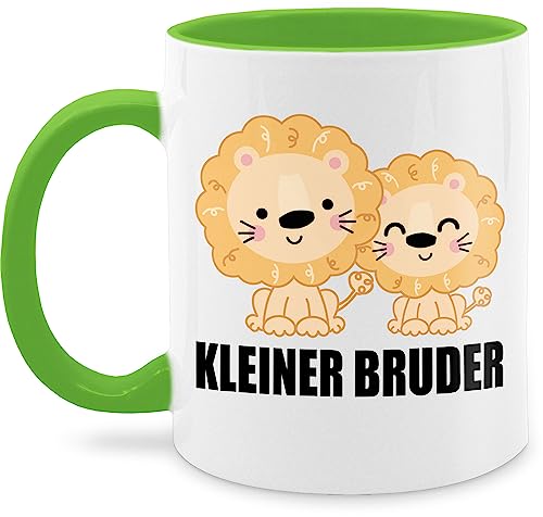 Tasse Tassen 325ml - Löwe - Kleiner Bruder - 325 ml - Hellgrün - little brother lil bro brüder kleinen geschenk 2024 kleine von Shirtracer