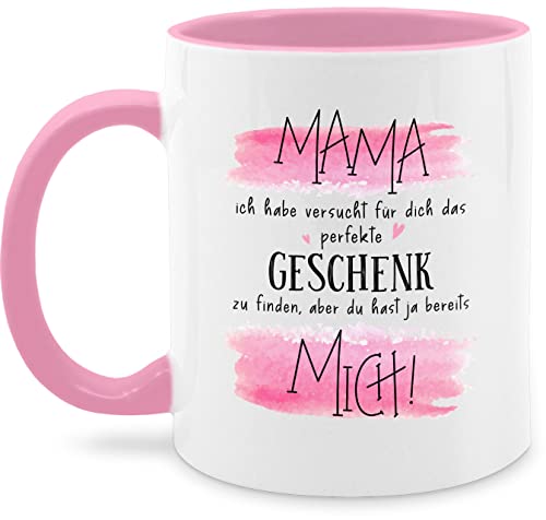 Tasse Tassen 325ml - Mama ich habe versucht für Dich das perfekte Geschenk zu finden - Geschenk für Mutti Geburtstag Geschenkidee Muttertag - 325 ml - Rosa - muttertagstasse mum hab kaffeetasse von Shirtracer