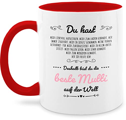 Tasse Tassen 325ml - Deshalb bist du die beste Mutti der Welt - Beste Mama - Geschenkidee Mama Weihnachten Muttertag - 325 ml - Rot - muttertagsgeschenk 2023 muttertagsgeschenke ideen billig mutter von Shirtracer