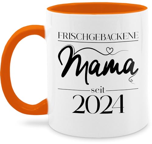 Tasse Tassen 325ml - Frischgebackene Mama seit 2024-325 ml - Orange - geschenk fuer mutter für mütter mothers geschenke lieben schöne die gesxhenk tag tags mamatags frische muttertagsgeschenk von Shirtracer