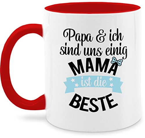 Tasse Tassen 325ml - Mama ist die beste II - 325 ml - Rot - fuer mutter best mom muttertagsgeschenk mutti du bist mum toll mama's mami muttertag für muddi tollste mamas mütter geschenke mommy von Shirtracer