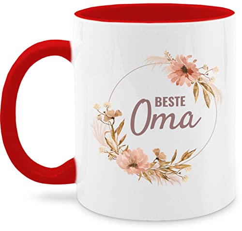 Tasse Tassen 325ml - Großmutter - Beste Oma I - 325 ml - Rot - geschenk für omas omilein geschenke omi fuer weihnachten die geschenkideen blumen oma-tasse granny ist kaffeetasse bestes grandma von Shirtracer