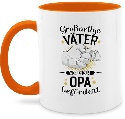 Tasse Tassen 325ml - Großvater - Zum Opa befördert - schwarz - 325 ml - Orange - geschenk für grossvater opas 2023 geschenke von Shirtracer