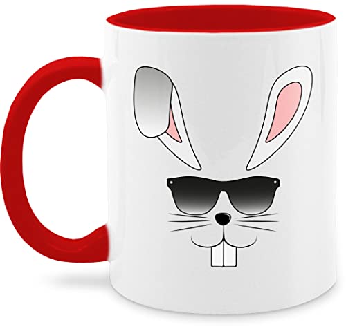 Tasse Tassen 325ml - Ostergeschenke - Cooler Hase mit Brille - 325 ml - Rot - nur noch eine pflanze oster kleinigkeit kaffeetasse hasen ostern ostergeschenk osterkleinigkeiten ostermotiven von Shirtracer