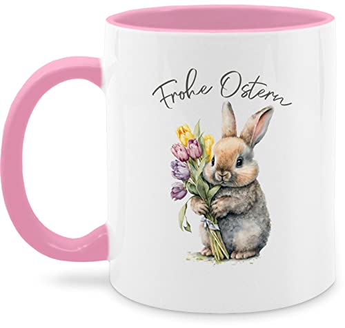 Tasse Tassen 325ml - Ostergeschenke - Frohe Ostern - Süßer Osterhase - 325 ml - Rosa - oster osterhasen hasen osterüberraschung easter mit ostermotiv ostersachen kleinigkeit besondere von Shirtracer