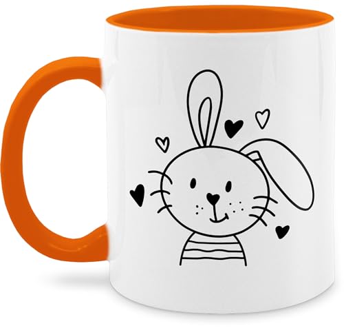 Tasse Tassen 325ml - Ostergeschenke - Hasen Schlappohr Osterhase - 325 ml - Orange - geschenke für hasenliebhaber hase easter scribble ostermotiv ostermotive mit oster frohe ostern ostersachen von Shirtracer