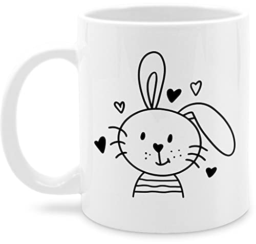 Tasse Tassen 325ml - Ostergeschenke - Hasen Schlappohr Osterhase - 325 ml - Weiß - ostertassen ostertassen, ostern hase teetasse ostertasse oster bunny kaffeetasse geschenke für hasenliebhaber von Shirtracer