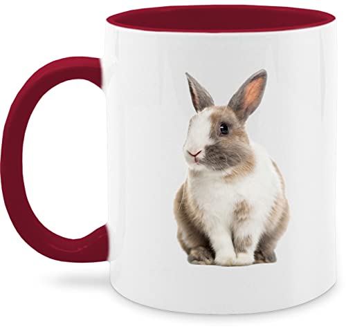 Tasse Tassen 325ml - Ostergeschenke - Hasenmotiv Ostern Hase Motiv Hasen - 325 ml - Bordeauxrot - ostermotiv osterhase osterartikel osterüberraschung oster ostersachen ostermotiven besondere von Shirtracer