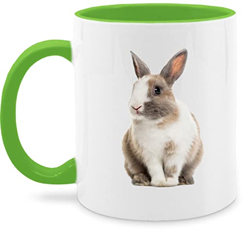 Tasse Tassen 325ml - Ostergeschenke - Hasenmotiv Ostern Hase Motiv Hasen - 325 ml - Hellgrün - oster kleinigkeit osterkleinigkeiten ostersachen osterüberraschungen osterüberraschung ostermotive von Shirtracer