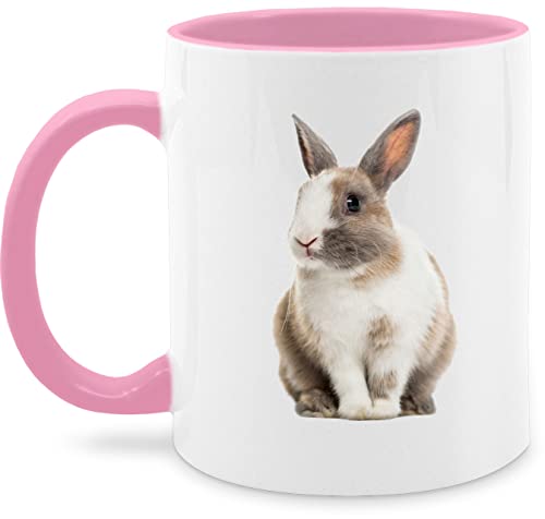 Tasse Tassen 325ml - Ostergeschenke - Hasenmotiv Ostern Hase Motiv Hasen - 325 ml - Rosa - osterüberraschung kaffeetasse ostermotive easter mit ostermotiv oster kleinigkeit ostermotiven von Shirtracer