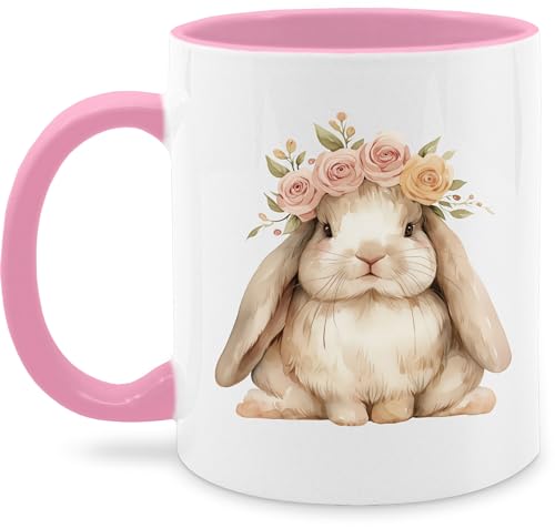 Tasse Tassen 325ml - Ostergeschenke - Süßer Hase Ostern Osterhase Geschenke Osterüberraschung - 325 ml - Rosa - oster kleinigkeit hasen osterüberraschungen ostersachen ostermotiven von Shirtracer