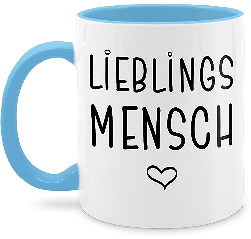 Tasse Tassen 325ml - Pärchen - Lieblingsmensch - 325 ml - Hellblau von Shirtracer