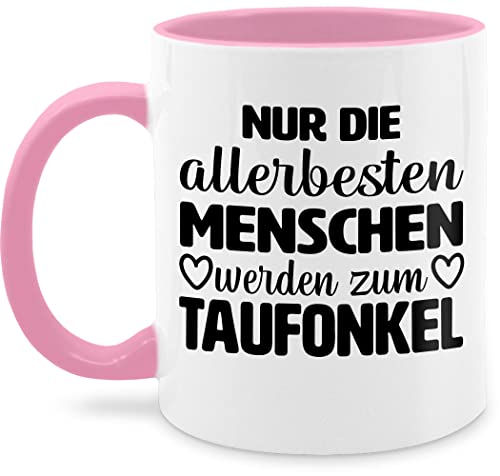 Tasse Tassen 325ml - Patenonkel - Nur die allerbesten Menschen werden zum Taufonkel schwarz - 325 ml - Rosa - pate noch eine pflanze bester von Shirtracer