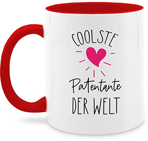 Tasse Tassen 325ml - Coolste Patentante der Welt mit Herz - 325 ml - Rot - geschenke für nur noch eine pflanze geschenk teetasse von Shirtracer