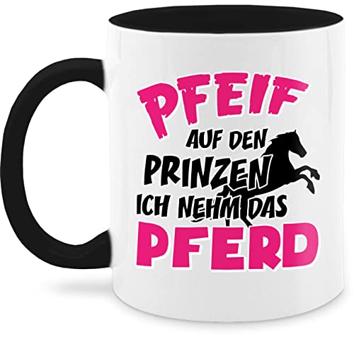 Tasse Tassen 325ml - Pferde - Pfeif auf den Prinzen ich nehm das Pferd - 325 ml - Schwarz - horse nehme sprüche reiten pferdemotiv reiter pferdesprüche (pferd) pferdeliebhaber pferde-print pferden von Shirtracer