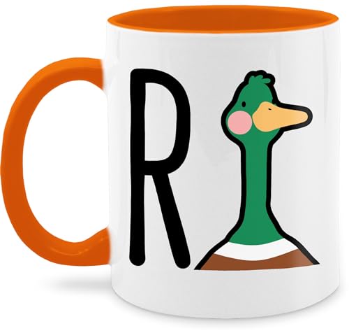 Tasse Tassen 325ml - R Ente Rente Rentner Rentnerin Ruhestand Geschenk - 325 ml - Orange - geschenke für rentnerinnen rentnertassen 2023 rentenbeginn enten coffee cup pensionsgeschenk von Shirtracer