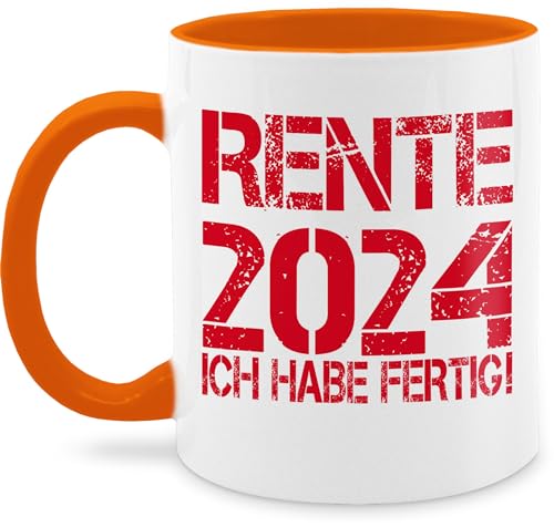 Tasse Tassen 325ml - Geschenk Rentner - Rente 2024 - Ich habe fertig! - 325 ml - Orange - rentnertassen renteneintritt ruhestand cup geschenke für rentenbeginn ruhestandsgeschenk fuer frauen von Shirtracer