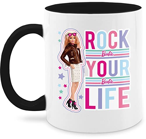Tasse Tassen 325ml - Barbie - Rock your life - 325 ml - Schwarz - nur noch eine pflanze kaffeetasse von Shirtracer