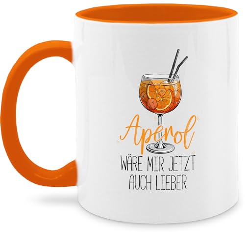 Tasse Tassen 325ml - Statement - Aperol wäre mir jetzt auch lieber - Lustige Geschenke Aperol - 325 ml - Orange - kaffeetasse sprüche kaffetassen kaffeetassen statements cocktail von Shirtracer