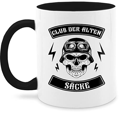 Tasse Tassen 325ml - Statement - Club der alten Säcke Totenkopf - 325 ml - Schwarz - sprüche kaffeetasse statements kaffetassen von Shirtracer